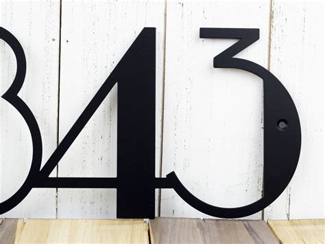 modern font metal house numbers|modern metal house number sign.